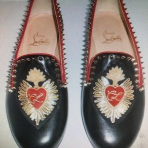 Christian Louboutin Mi Corazon Spiked Flat Loafers